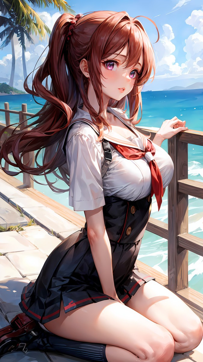 Anime nữ tuyệt đẹp với màu sắc sống động