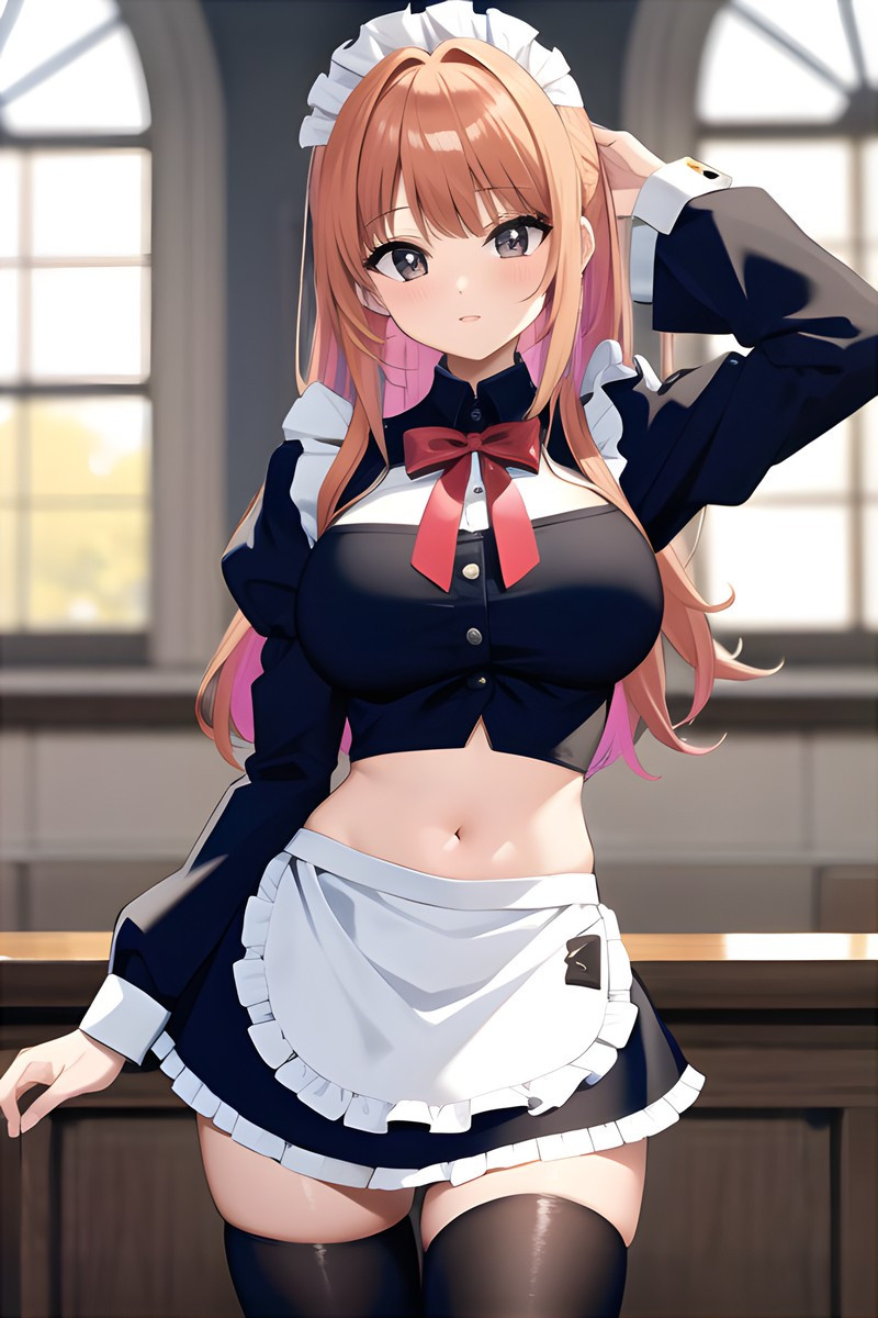 Cô gái Anime dễ thương trong bộ váy trắng