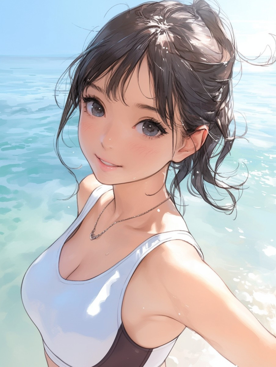 Cô gái Anime dễ thương trong khung cảnh huyền ảo