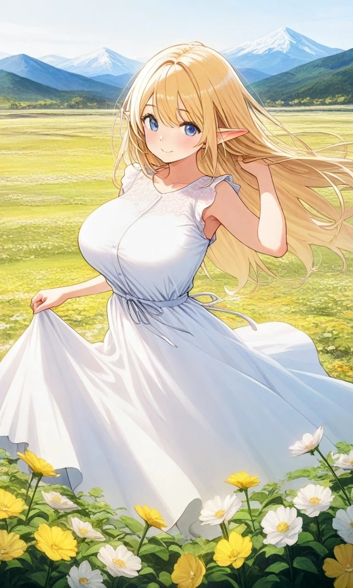 Cô gái Anime trong công viên