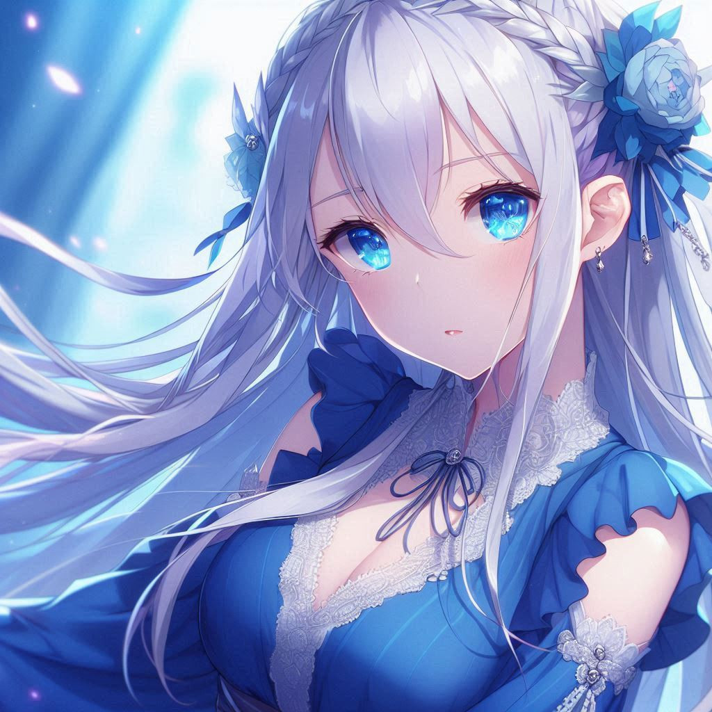 Cô gái Anime xinh đẹp với biểu cảm dễ thương