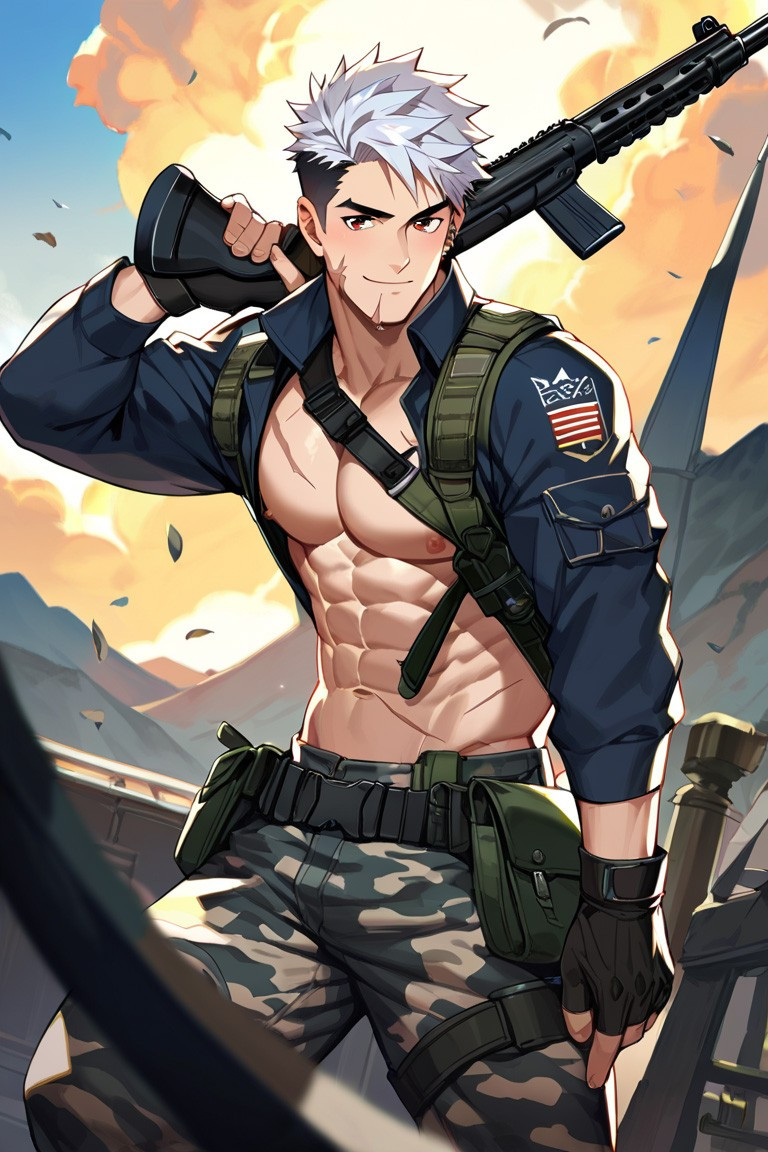 Hình ảnh ấn tượng của chàng trai anime