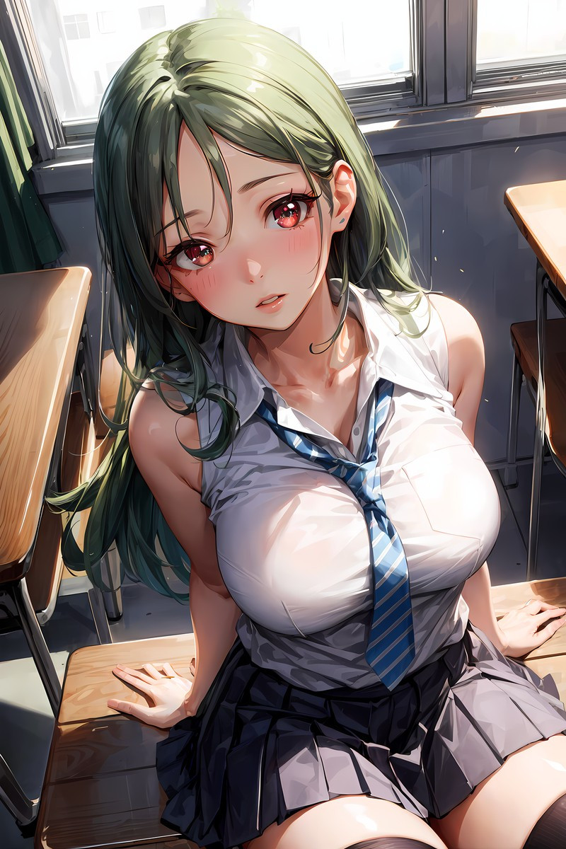 Hình ảnh nổi bật của một mỹ nữ anime giữa khung cảnh thiên nhiên
