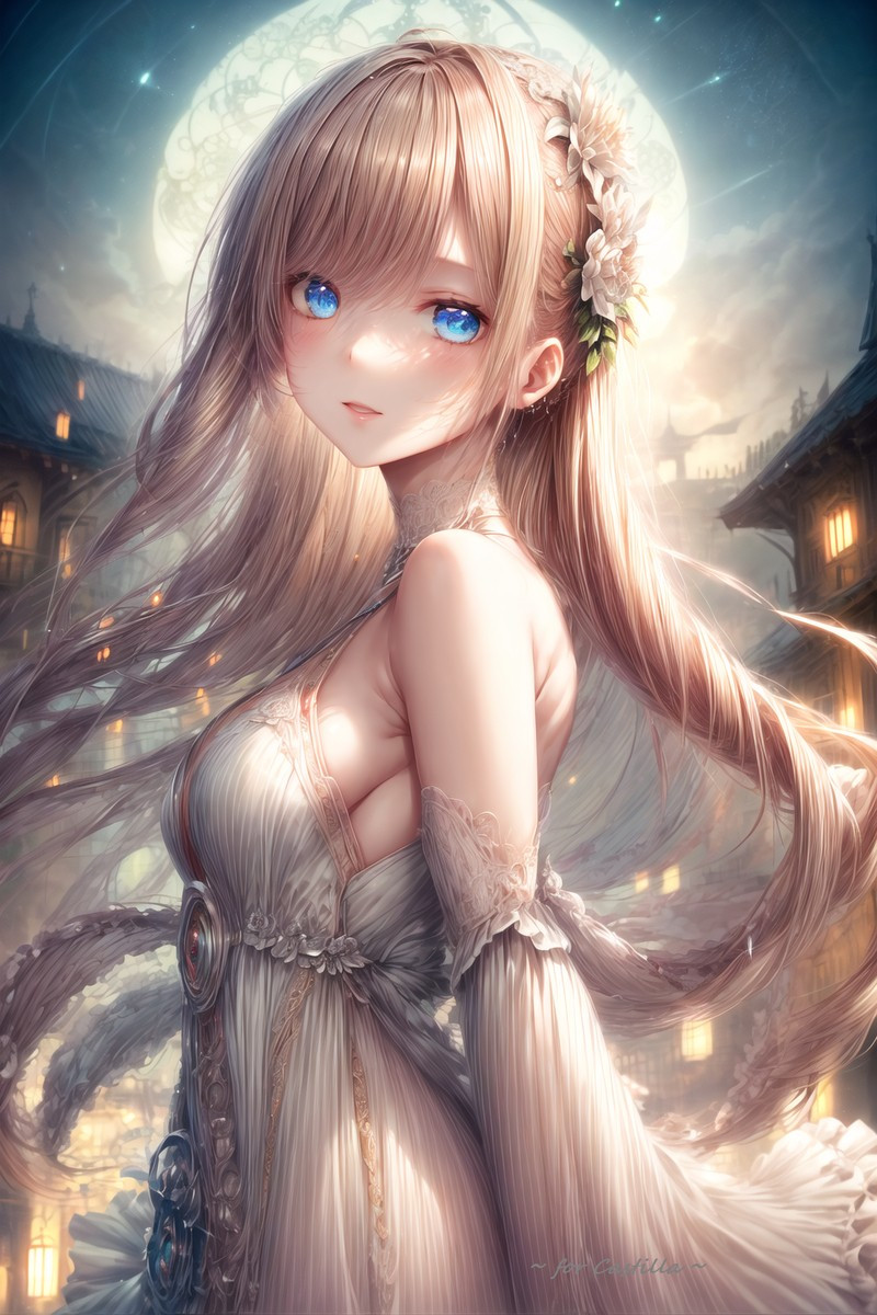 Một cô gái anime xinh đẹp trong bộ đồ kute